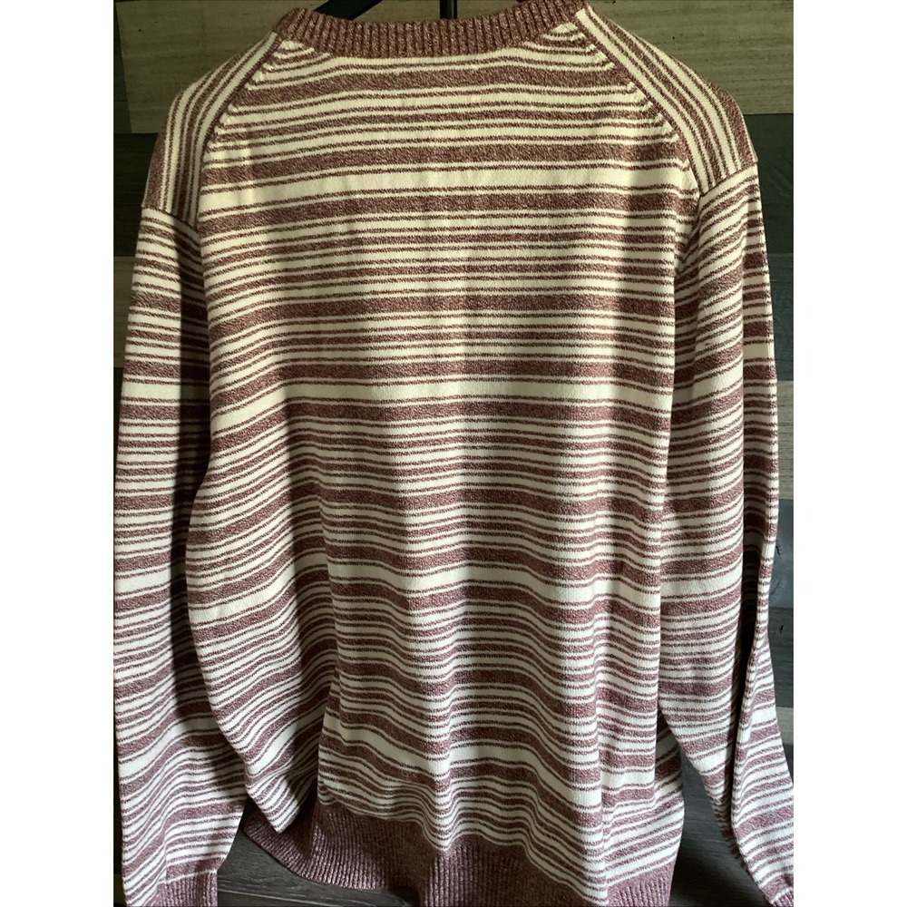 DULUTH TRADING CO MENS PINK AND WHITE SWEATER  2XL PREOWNED - Picture 7 of 7